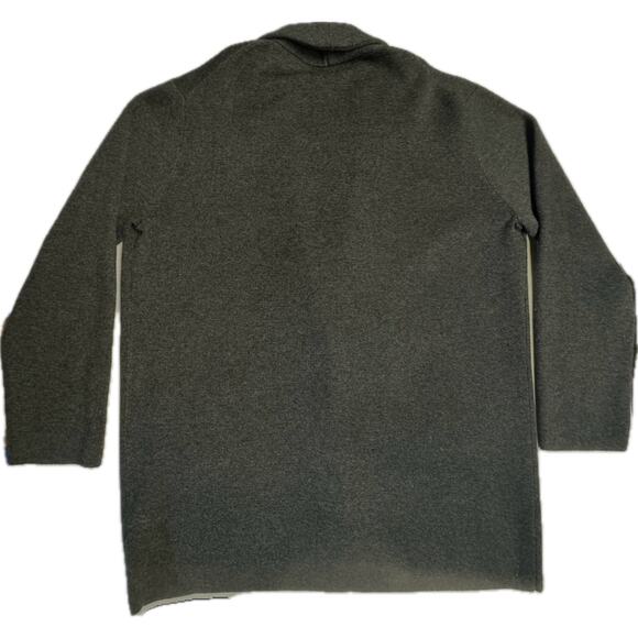 J. CREW Extra Soft Open Front Wool Blend Pockets Cardigan Women M Charcoal Gray - Picture 6 of 6